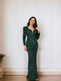 Green Sequin Dress 