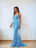 Light Blue Sequin Dress