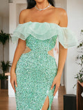 Light Green Sequin Dress