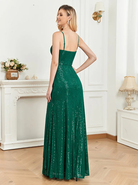 Green Womens Sequin Dress