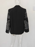 Black Sequin Jacket Mens