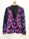 Purple Sequin Jacket Mens