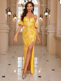 Yellow Sequin Dress