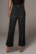 Black Sequin Pants Casual