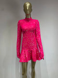 Hot Pink Sequin Dress