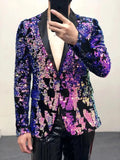 Purple Sequin Jacket Mens