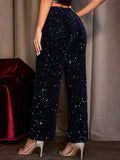 Navy_Blue Sequin Pants