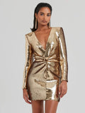 Gold Sequin Dress