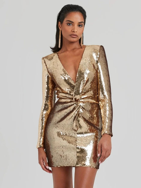 Gold Sequin Dress