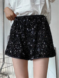 Sequin Shorts Black