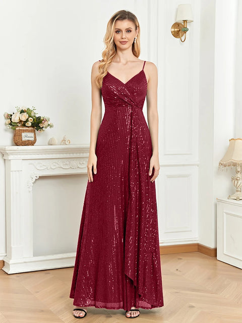 Burgundy Sequin Dress