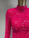 Hot Pink Sequin Dress