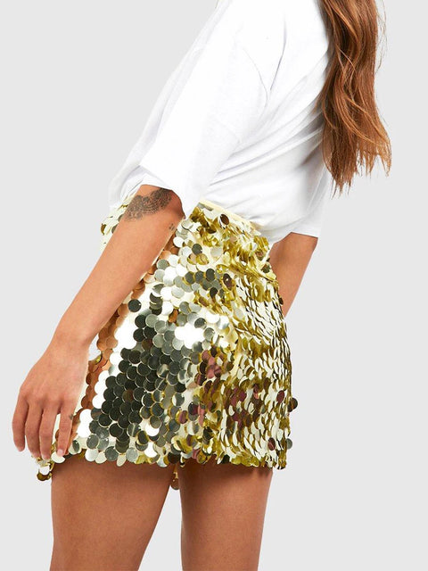 Gold Sequin Skirt