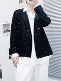 Black Sequin Dinner Jacket Mens