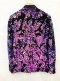 Purple Sequin Jacket Mens