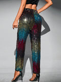 Rainbow Sequin Pants