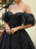 Black Sequin Homecoming Dress