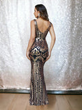 Black Pink Gold Dress Sequin