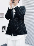 Black Sequin Dinner Jacket Mens