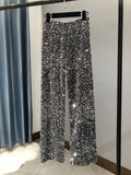 Sequin Pants Women grey