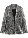 Silver Sequin  Blazer  