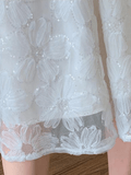 White Dress Sequin Flowers