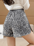 Sequin Shorts Elastic Waist