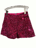 Purple Sequin Shorts