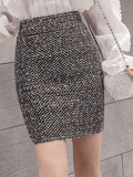 Silver Sequin Mini Skirt