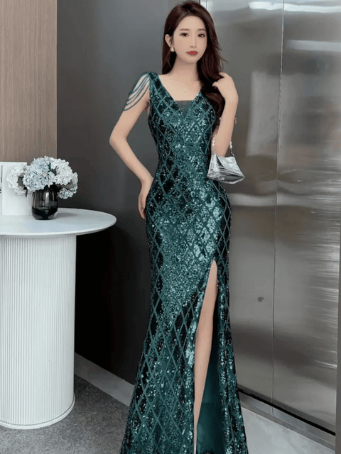 Green Sequin Sparkle Dress