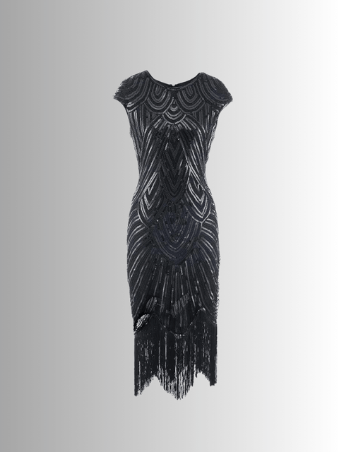 Bal Sequin And Fringe Dress 