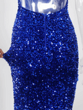 Blue Sequin Dress