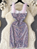 Purple Sequin Dress