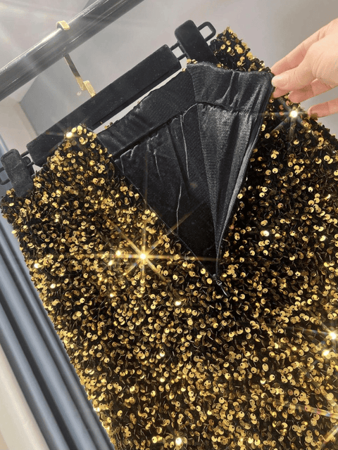 Gold Sequin Skirt