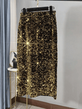 Gold Sequin Skirt