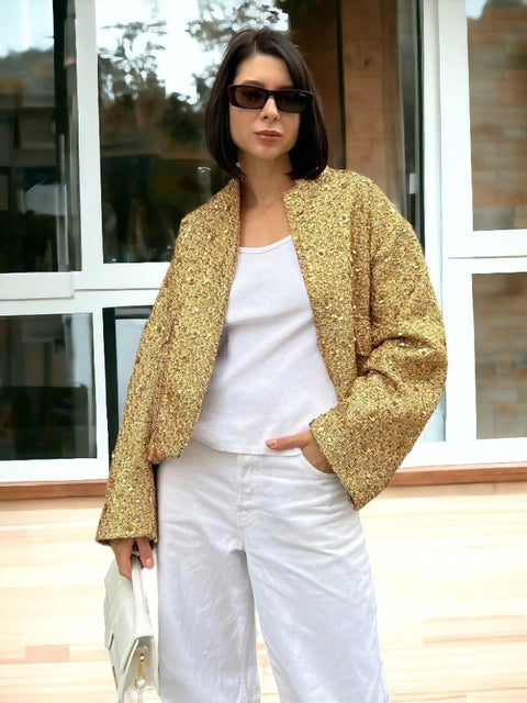 Sequin Jacket Gold