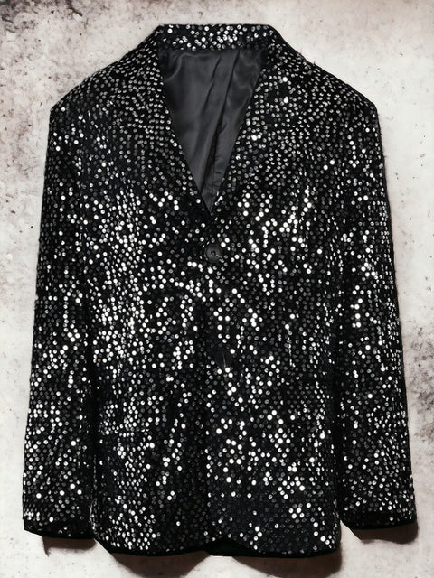 Sequin Blazer Black