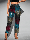 Rainbow Sequin Pants