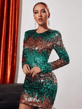 Rainbow Sequin Dress green