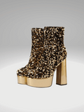 Gold Sequin Boots