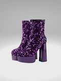 Purple Sequin Boots