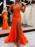 Sequin Orange Dress