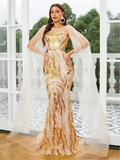 Gold Sequin Party Dress