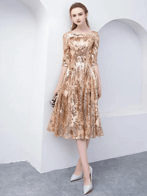 Gold Sequin Dress 