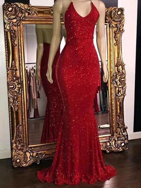 Sequins Red Dress