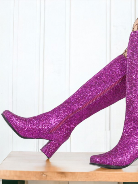 Glitter Knee High Boots