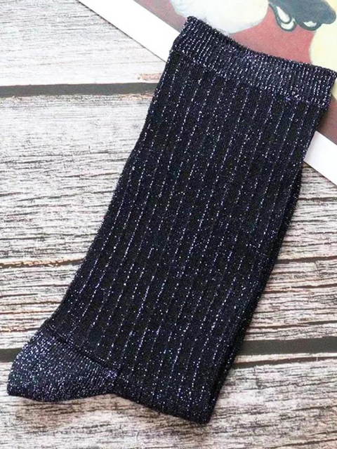 Womens Glitter Socks Blue