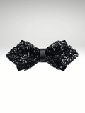 Black Rhinestone Bow Tie