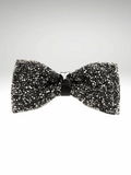 Black Rhinestone Bow Tie