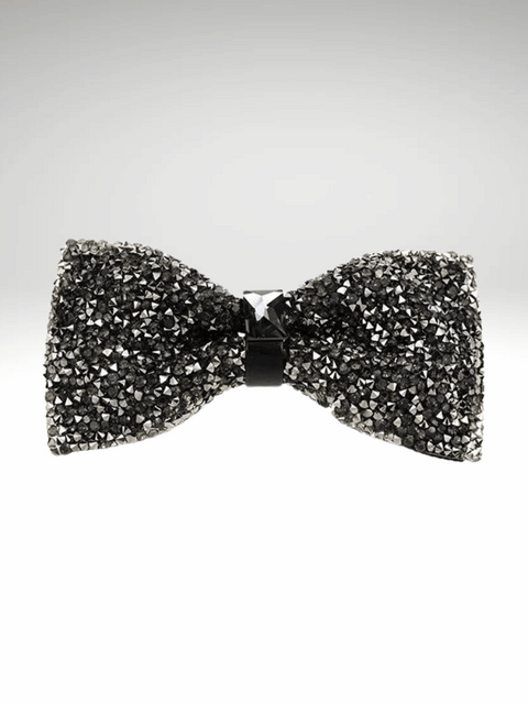 Black Rhinestone Bow Tie